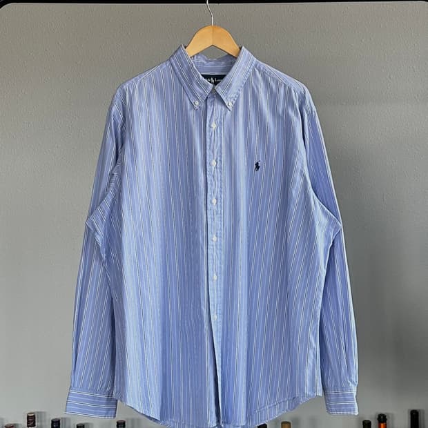[2XL]폴로 랄프로렌 클래식핏 스트라이프 셔츠