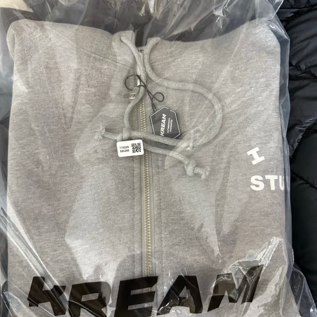 새상품 m) 22fw 아이앱 스튜디오 후드집업 라이트 그레이