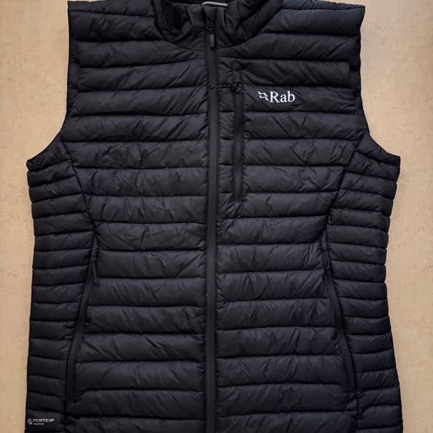 랩 마이크로라이트 다운 베스트 블랙 경량 패딩 조끼