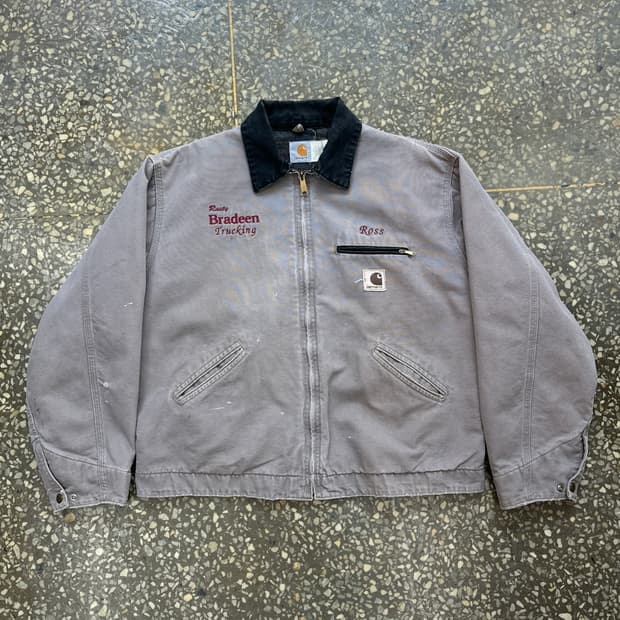 90s USA 칼하트 J76 CMT 샌드스톤 디트로이트 자켓 XL-R