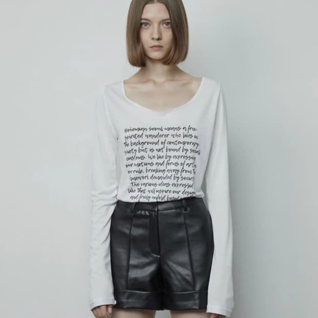 보헤미안 서울 빈티지 레터링 티