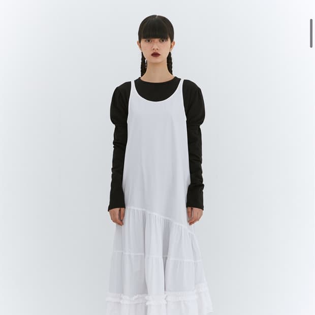 버뮬라 벌룬 레이어드 티 블랙