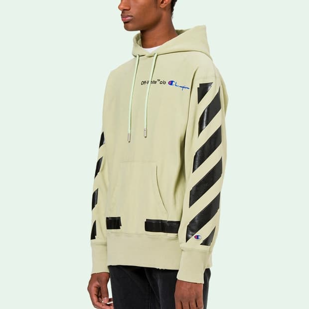 오프화이트x챔피온 후드티 XS
