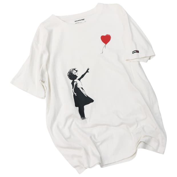 뱅크시 BRANDALISED 풍선을 든 소녀 반팔티셔츠 (L)
