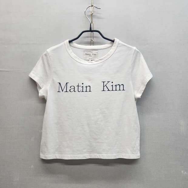 마뗑킴 빅로고 크롭 반팔티 S(S)