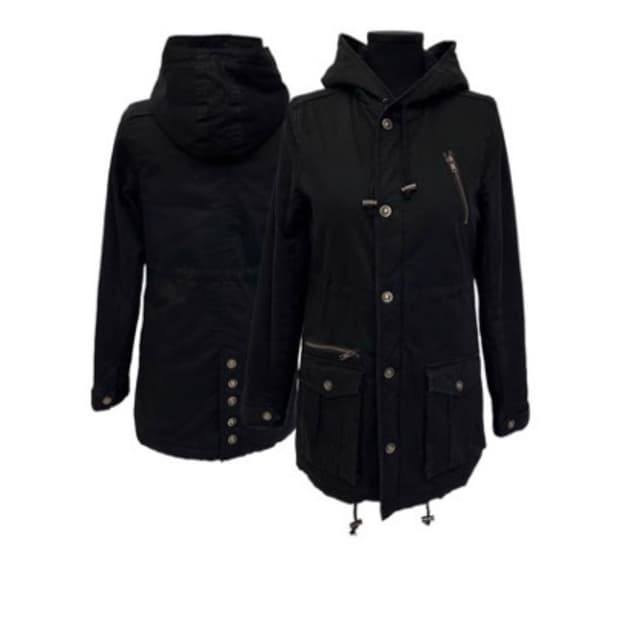 CECIL MCBEE logo snap hood jacket
