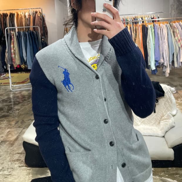 폴로 랄프로렌 빅포니 숄카라 가디건 