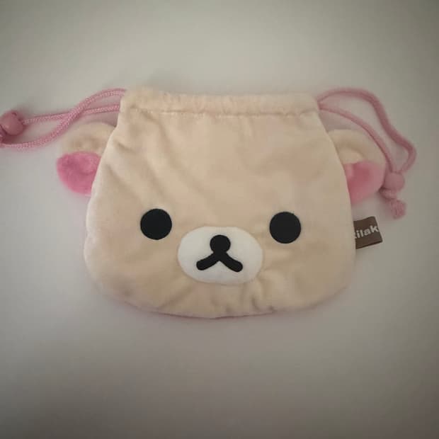 코리락쿠마 페이스 복조리 파우치