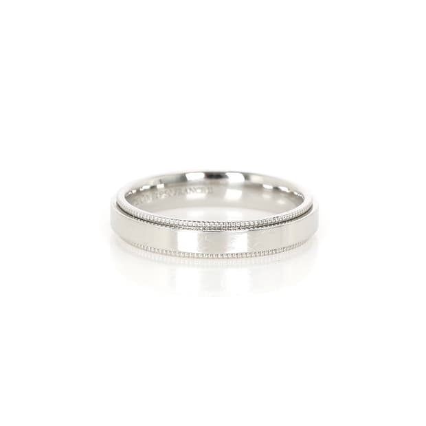 티파니 투게더 밀그레인 밴드링 플래티늄 다이아반지 4MM