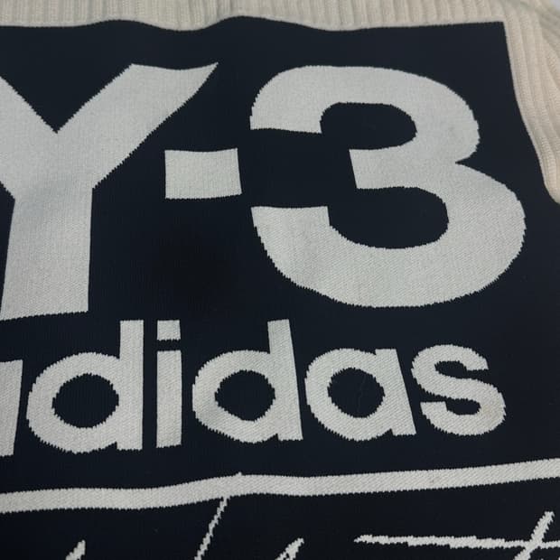 Y-3 요지 야마모토 남녀공용 울 머플러 목도리 아이보리 