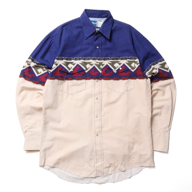 랭글러 Wrangler Aztec Pattern Western Shirt
