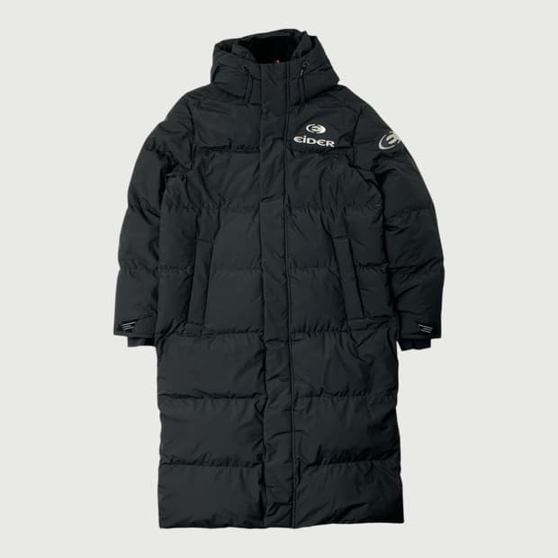 [S/정품] 아이더 구스다운 블랙 남성 롱패딩