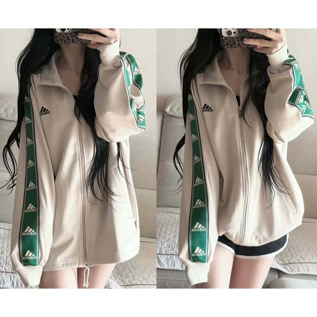 아디다스 일본 베이지 그린 져지