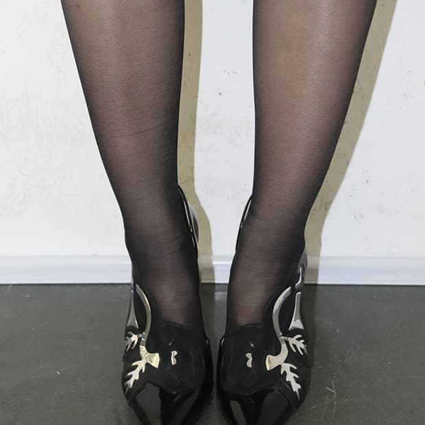 크리스토퍼 케인 아르데코 포인티드 토 하이힐