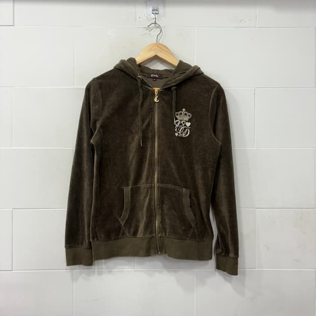 y2k 벨벳 후드집업