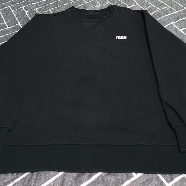 FCMM 오버핏 혜비 맨투맨 블랙 (M)