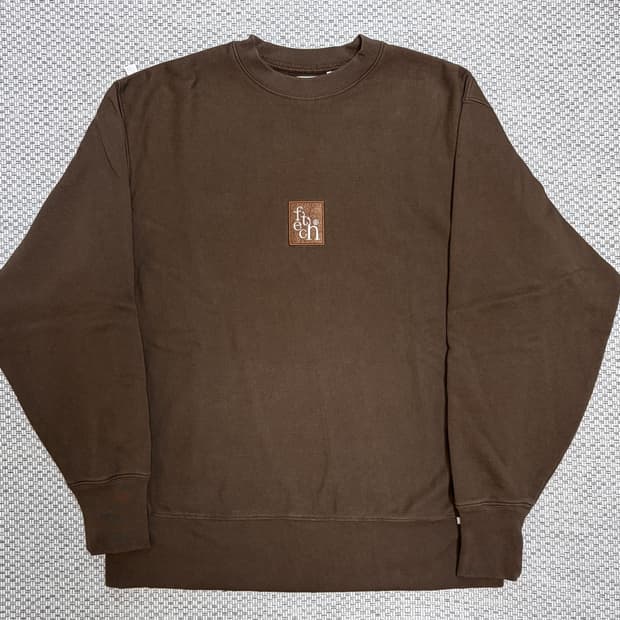 [M] 페치 로고 리버스위브 맨투맨(기모)