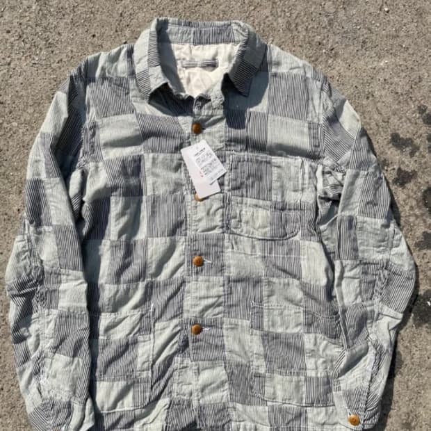 일본 빔즈 패치워크 커버올 자켓 M