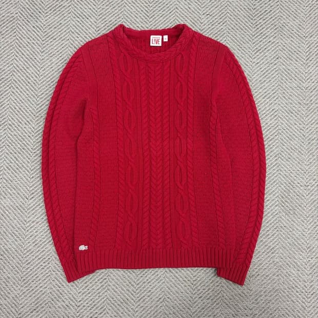 라코스테 울블렌드 케이블 니트 v2083