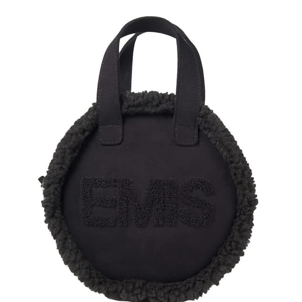 이미스 부클 스웨이드 토트백 블랙