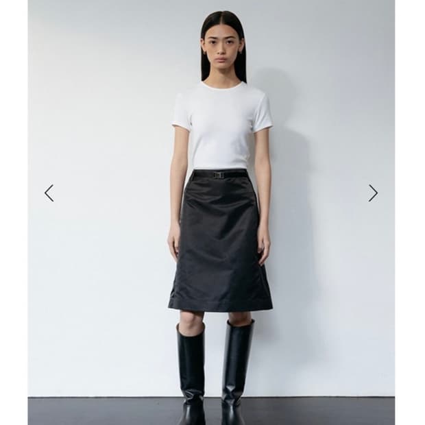 le17septembre belted mid skirt