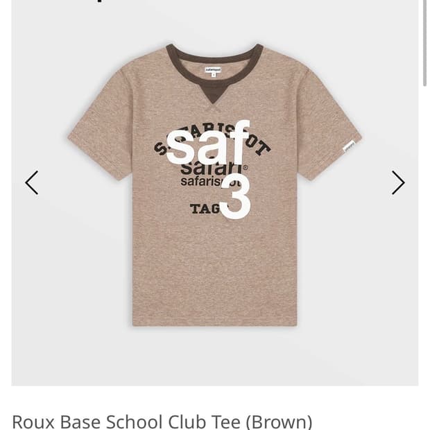 새상품)사파리스팟 Roux Base School Club 반팔티 판매합니