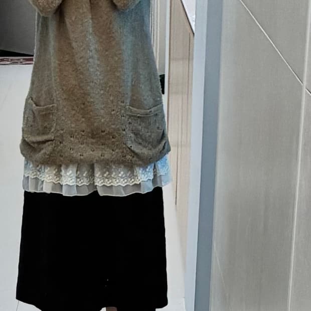 일본 빈티지 모리걸 레이어드 원피스