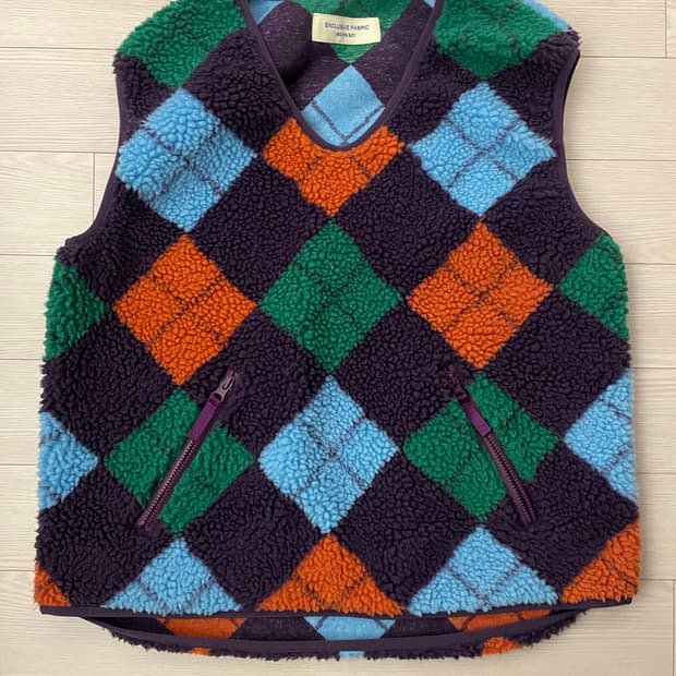 Beams Boy 자카드 보아 풀오버 베스트