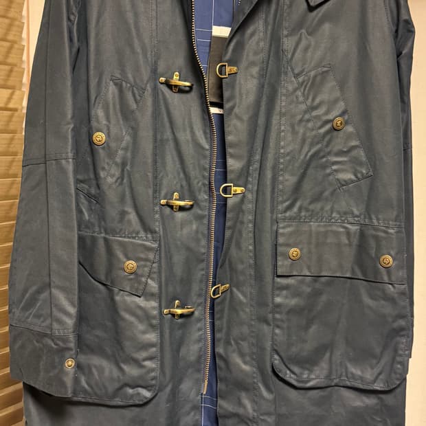 영국브랜드 country attire 파이어맨 왁스자켓/코트 새제품