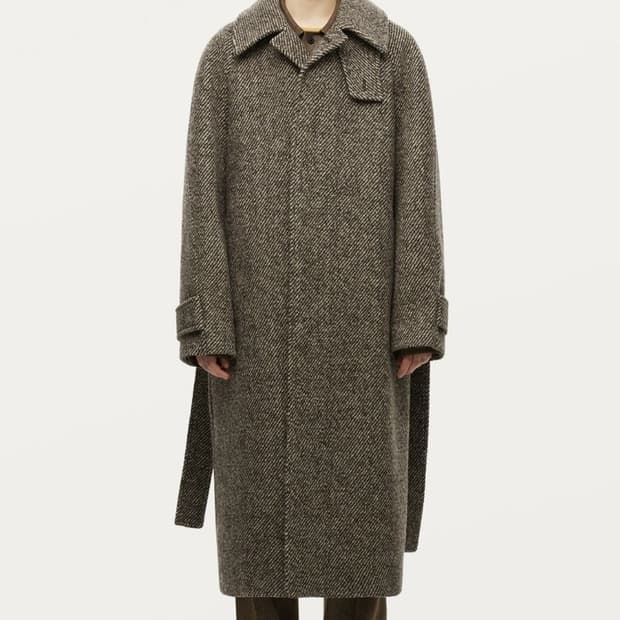 [택미제거 새상품] 솔리드옴므 메인 헤링본 코트 44