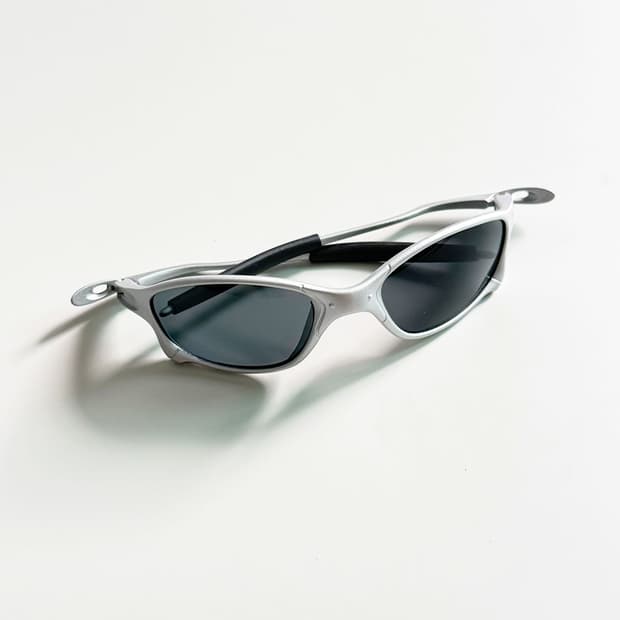 실버 랩어라운드 스포티 쉴드 메탈 빈티지 선글라스
