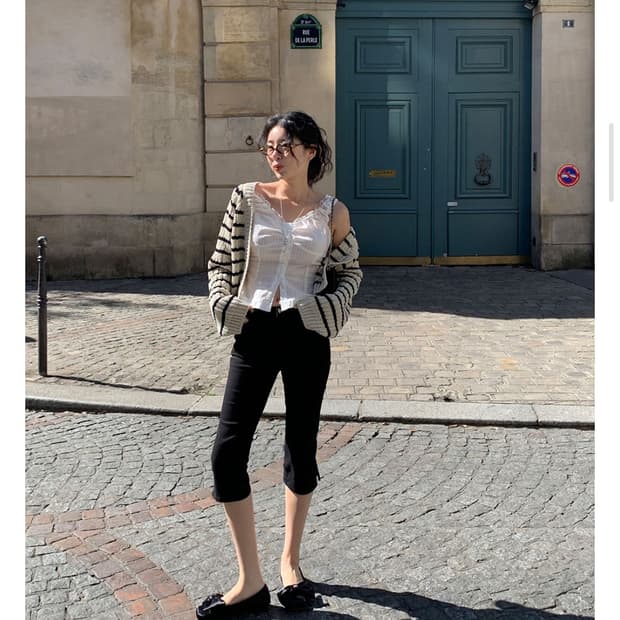 새 상품 트렌디어패럴 자체제작 카프리팬츠 블랙 7부 xl