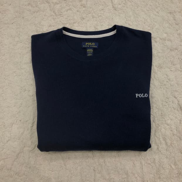 폴로 랄프로렌 와플 네이비 롱슬리브 긴팔 티셔츠