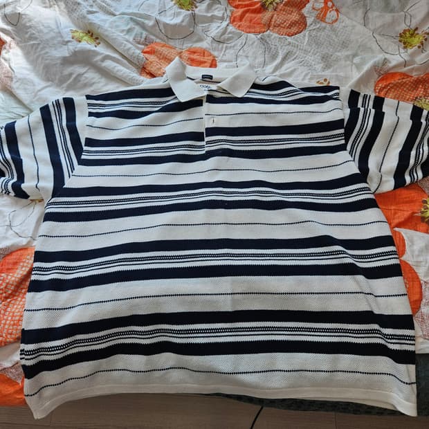 나나미카 스트라이프 폴로 m에크루