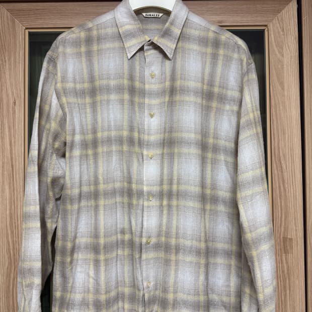 오라리 체크 울 셔츠 4size