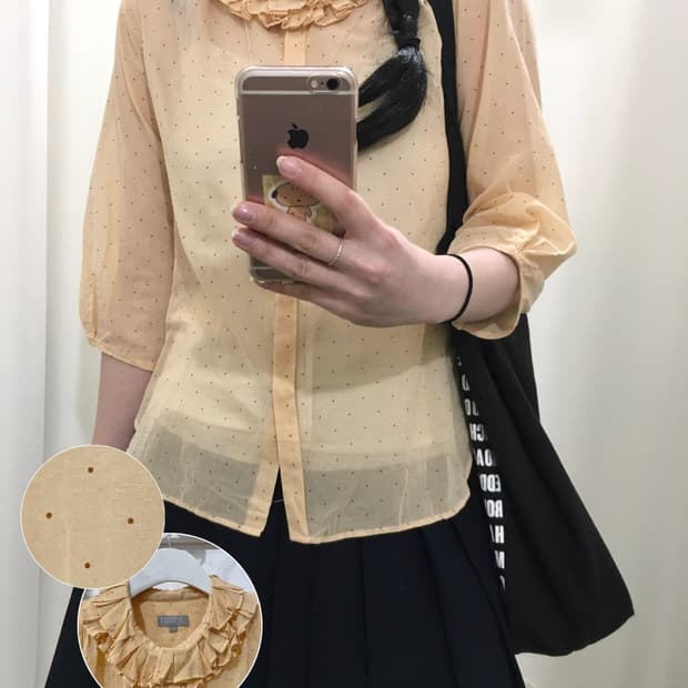 margaret howell dot blouse