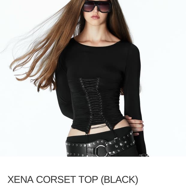 2000아카이브 XENA CORSET TOP (BLACK) 02