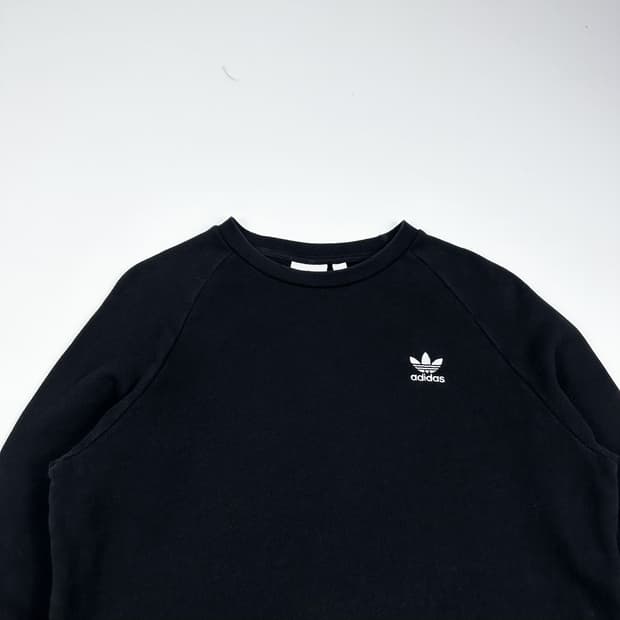 아디다스 트레포일 블랙 크루넥 맨투맨 (L)