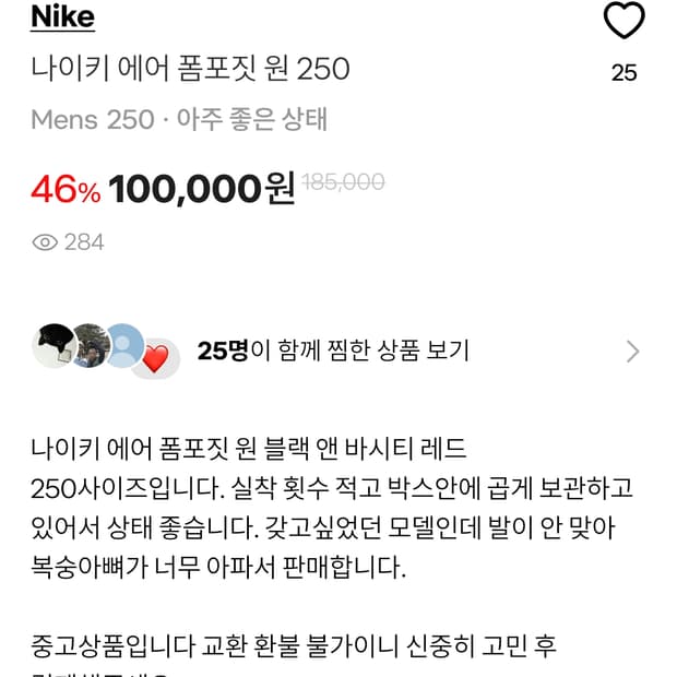 나이키 에어 폼포짓 원 250