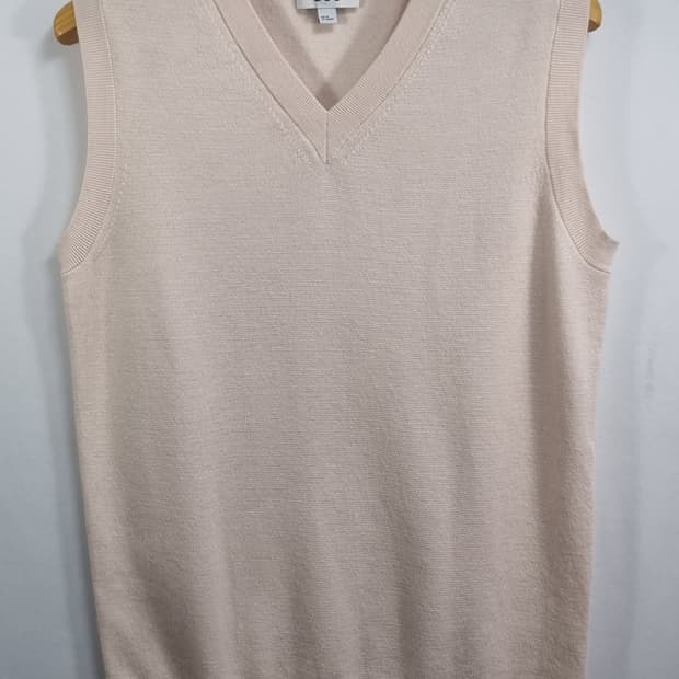 XS ) COS 코스 아이보리 브이넥 니트 베스트 조끼