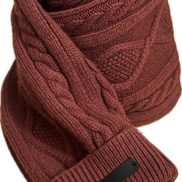 푸시버튼 니트 울 목리