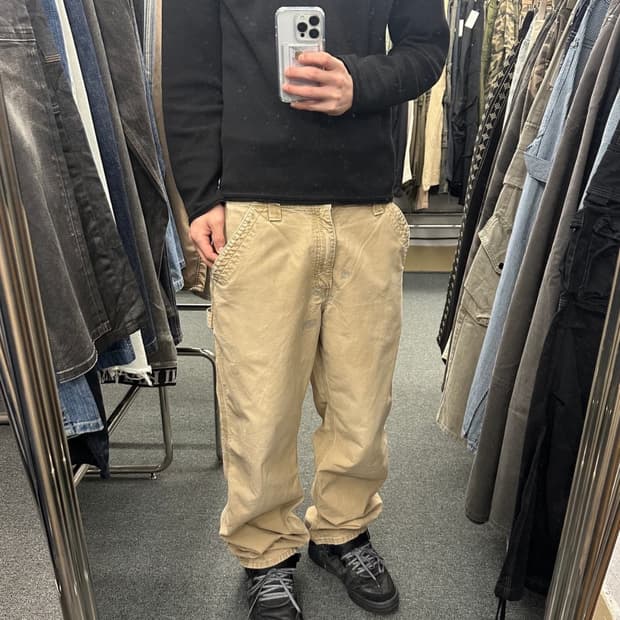 칼하트 싱글니 베이지 워크팬츠