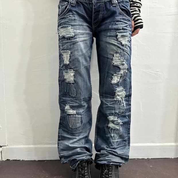 vence grunge punk denim pants
