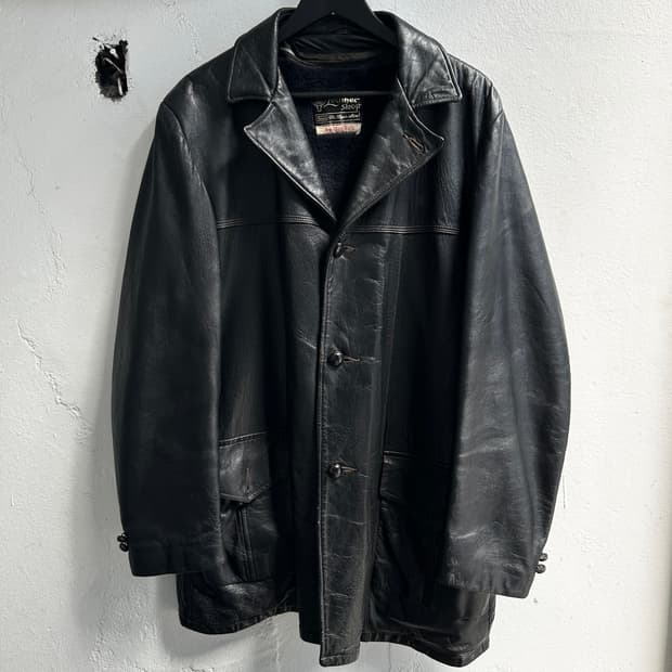 80's 빈티지 Sears 시어스 레더 코트