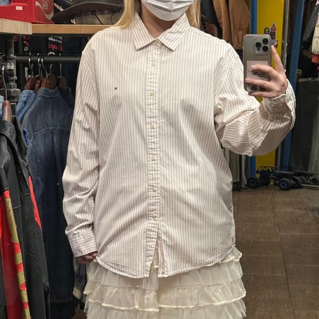 [HI] 타미힐피거 긴팔셔츠 스트라이프 화이트 
