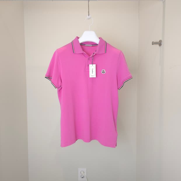 [중고/정품] 몽클레어 로고 패치 카라 티셔츠