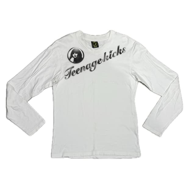 히스테릭 글래머 아카이브 히스걸 브이넥 롱슬리브 티셔츠