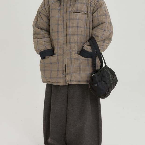 BAONHAUS-칼렌 체크 리버시블 코듀로이 점퍼