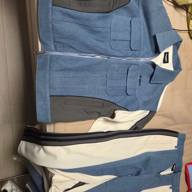 널디 데님져지세트 새상품 착샷 상의L 하의s