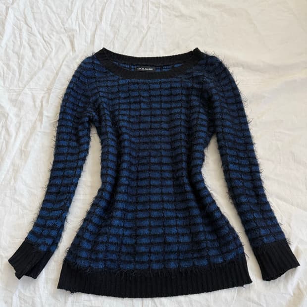 세실맥비 딥블루 캐캐체 나나 펑크 니트